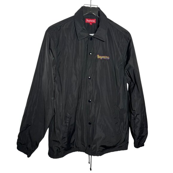 Supreme Jacket Gonz Logo Coaches Black Mens Medium streetwear embroidered logo - Picture 5 of 9